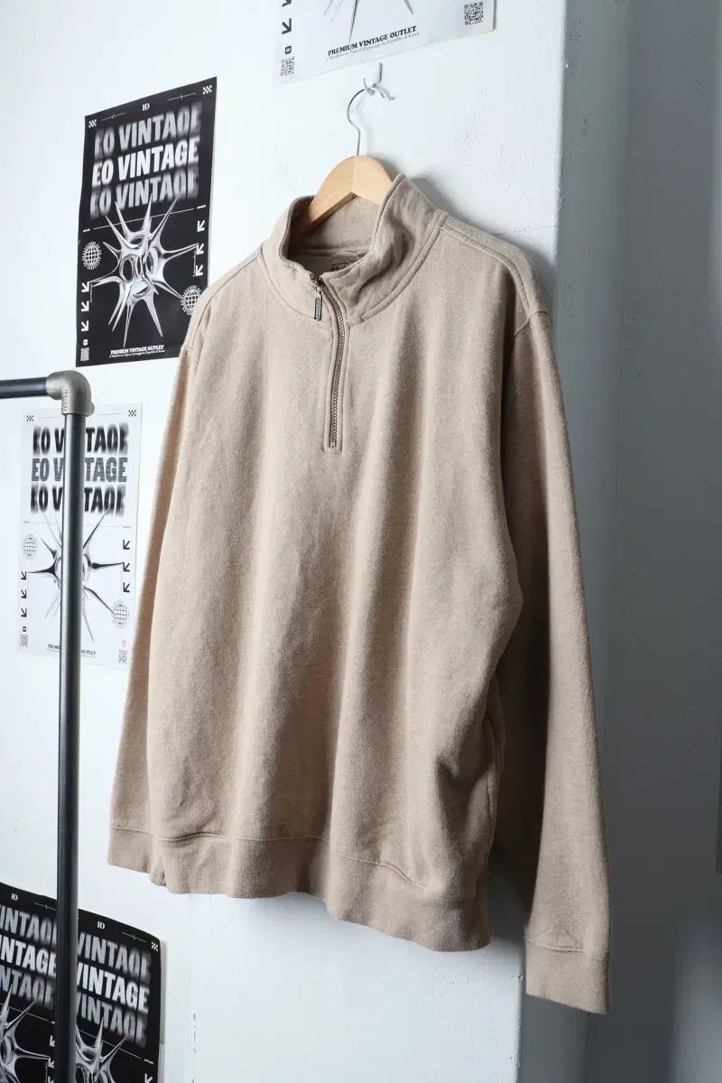 （ L ） ブランドヴィンテージ カラー 長袖Tシャツ L.L.Bean(L・L・ビーン) 裏起毛 セミジップアップ- 11B00