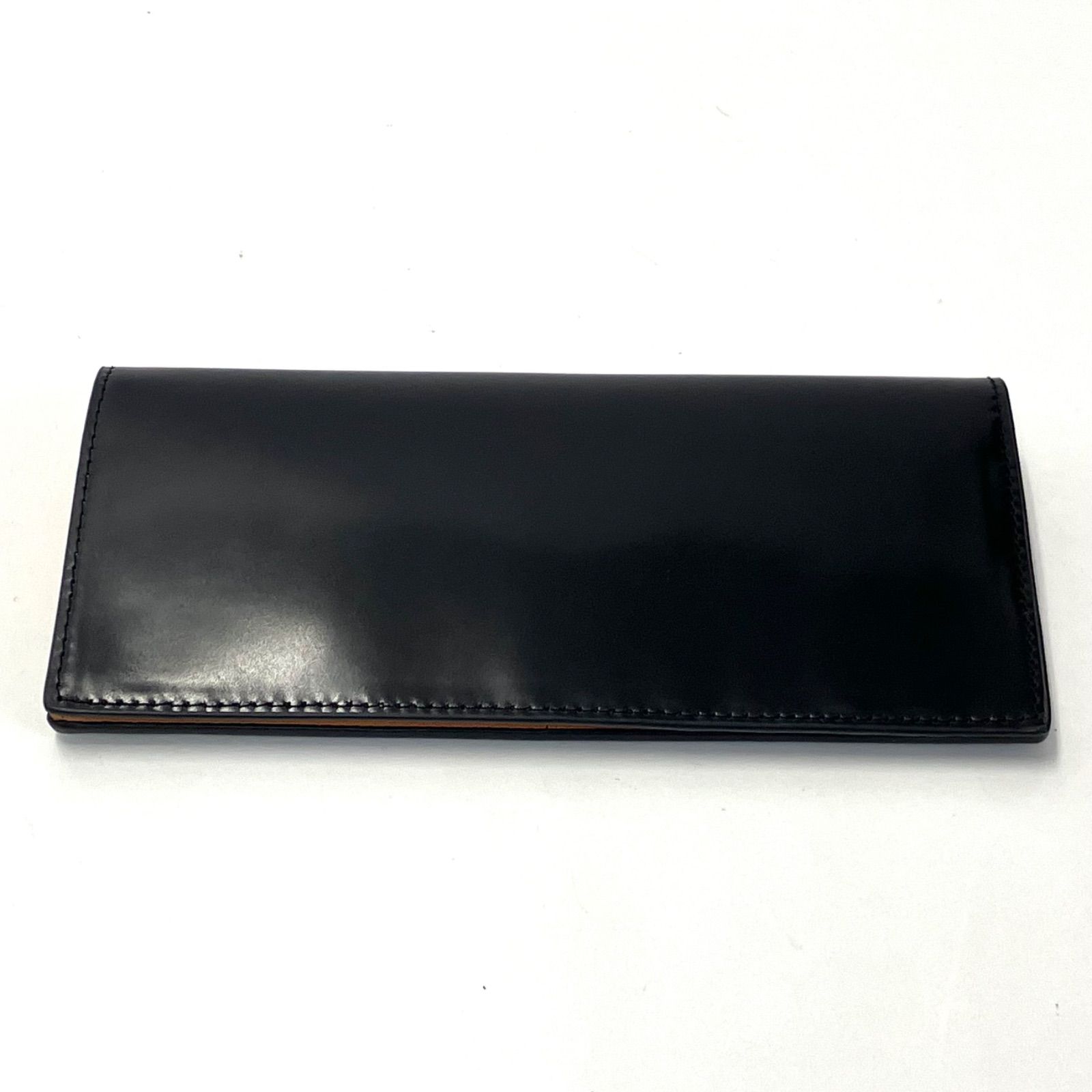 新品ROCADO ロカド 長財布二つ折り ウォレットイタリア馬革 黒BOXつき 未使用品】 ROCADO社製 ロカド シェルコードバン 二つ折り 長