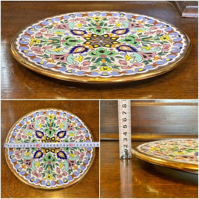 スペイン セビリア焼 飾り絵皿 27cm プレート セラミック