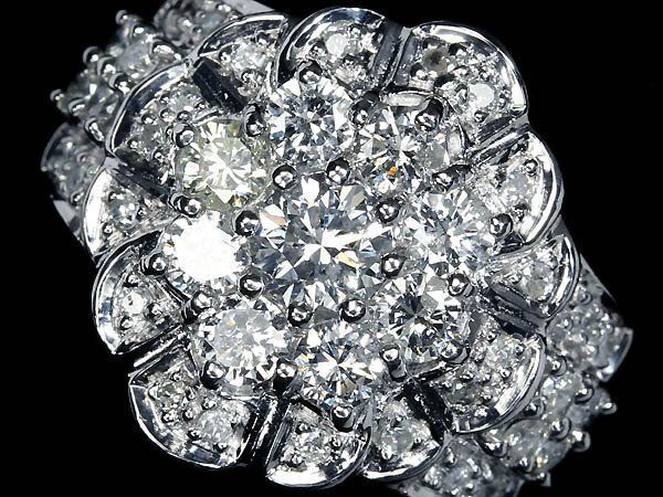 2GR15313D 売り切り RK宝石 Diamond 豪華絢爛!! 上ダイヤモンド 総計1.31ct!! Pt900 超 リング ダイヤ 15号リング 指輪