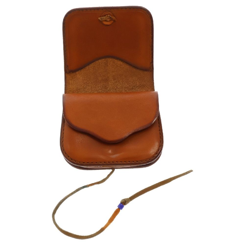 goro's コインケース丸型小銭入れブラウンレザーコンチョ