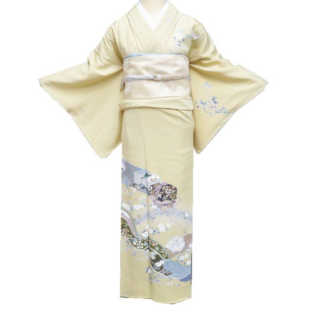 振り袖、黒　　牡丹、藤　着丈152.5 裄67 振り袖、黒 牡丹、藤 着丈152.5 裄67 黒地に牡丹・藤の振袖／標準サイズ