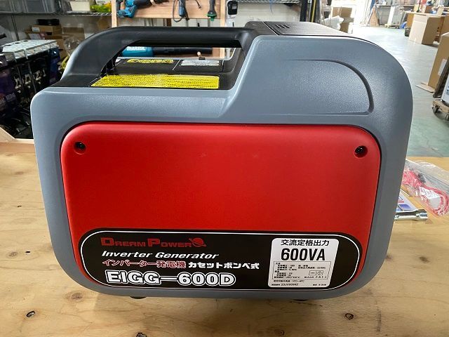 【未使用】ナカトミ　インバータ発電機　カセットボンベ式 EIGG-600D NAKATOMI（ナカトミ） インバーター発電機 カセットボンベ式