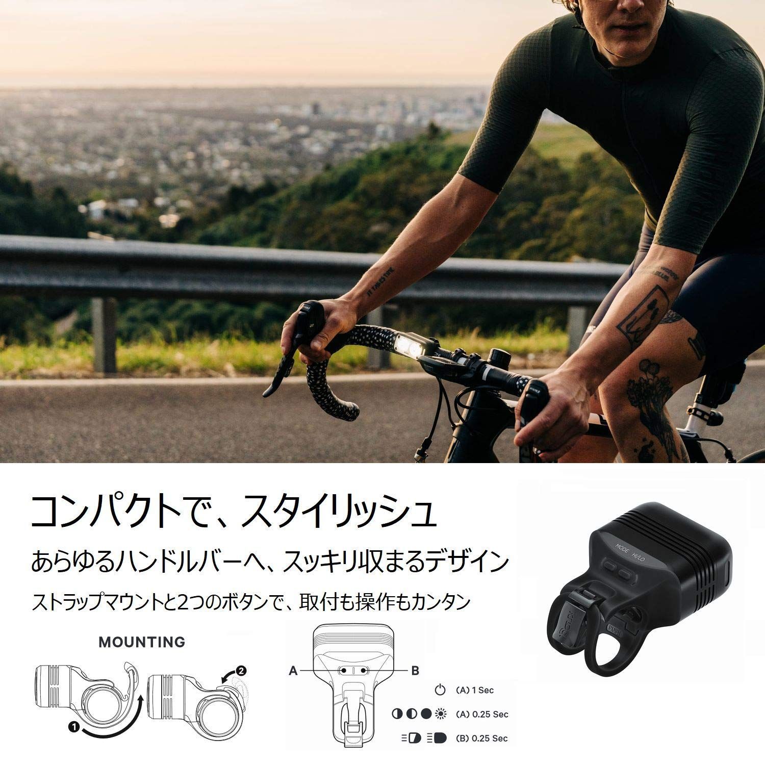 ワイド-ナローで広範囲を照らす2LEDモデル