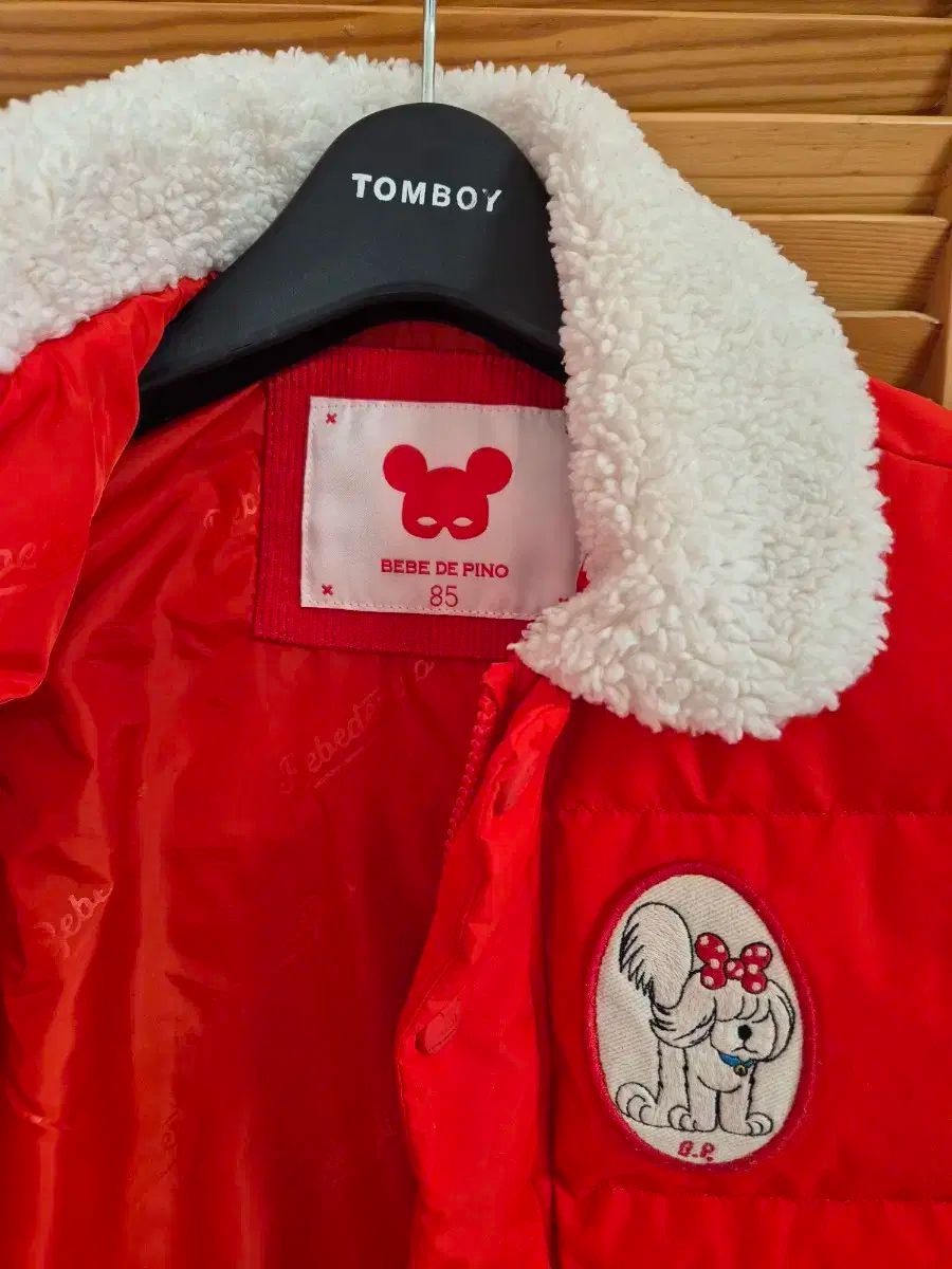  BEBE DE PINO ベベデピノ ダック ダウン 赤 85 アウター ベビー服(~95cm)