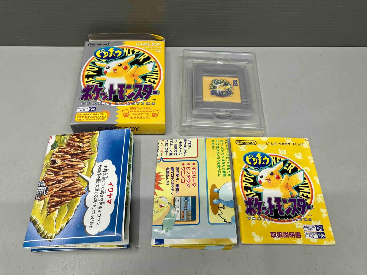 GB ポケットモンスターピカチュウ 箱 説明書 マップ 金銀チラシ