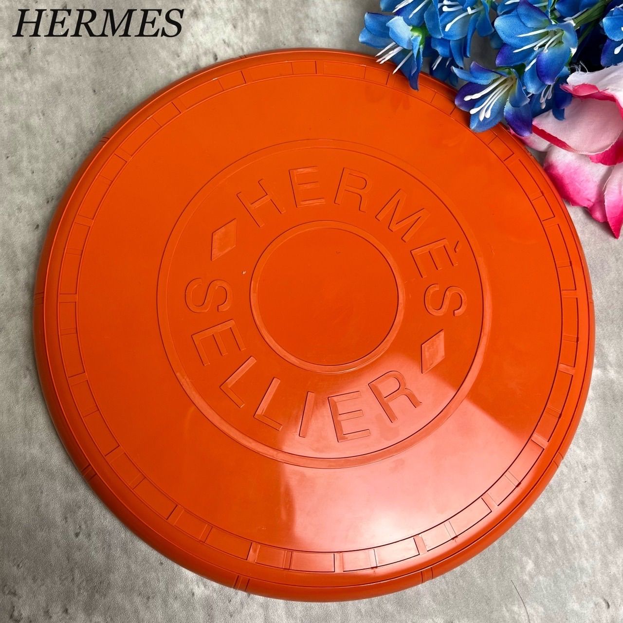 HERMÈS SELIER フリスビー オレンジ ✨良品✨ HERMES エルメス