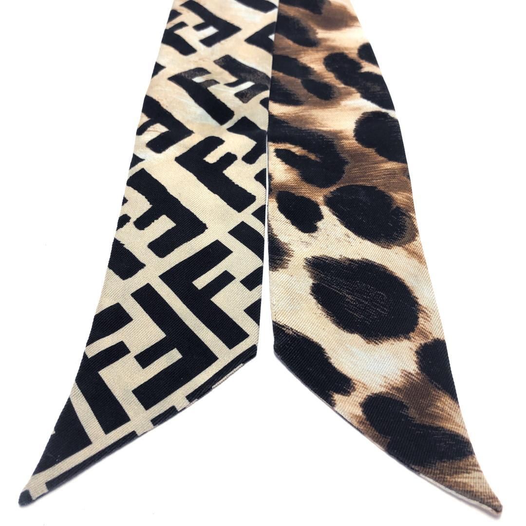 Spring様 フェンディ レオパード ラッピー シルク スカーフ FFロゴ
