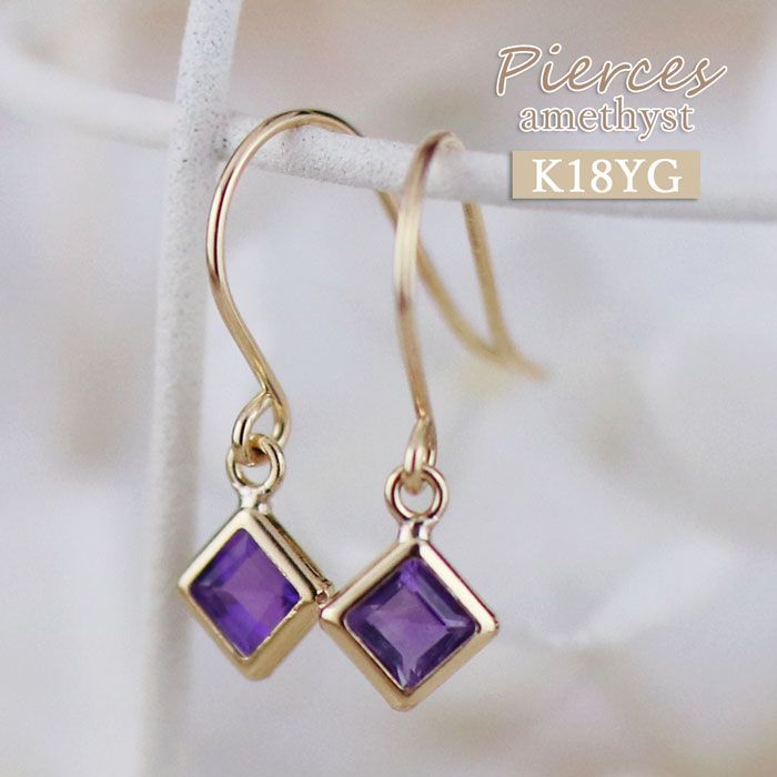 K18YG フックピアス 揺れる アクセサリー