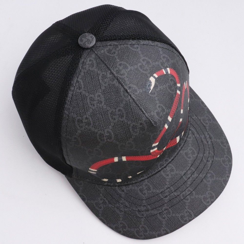 GUCCI GGスプリーム モノグラム キングスネーク ベースボールキャップ