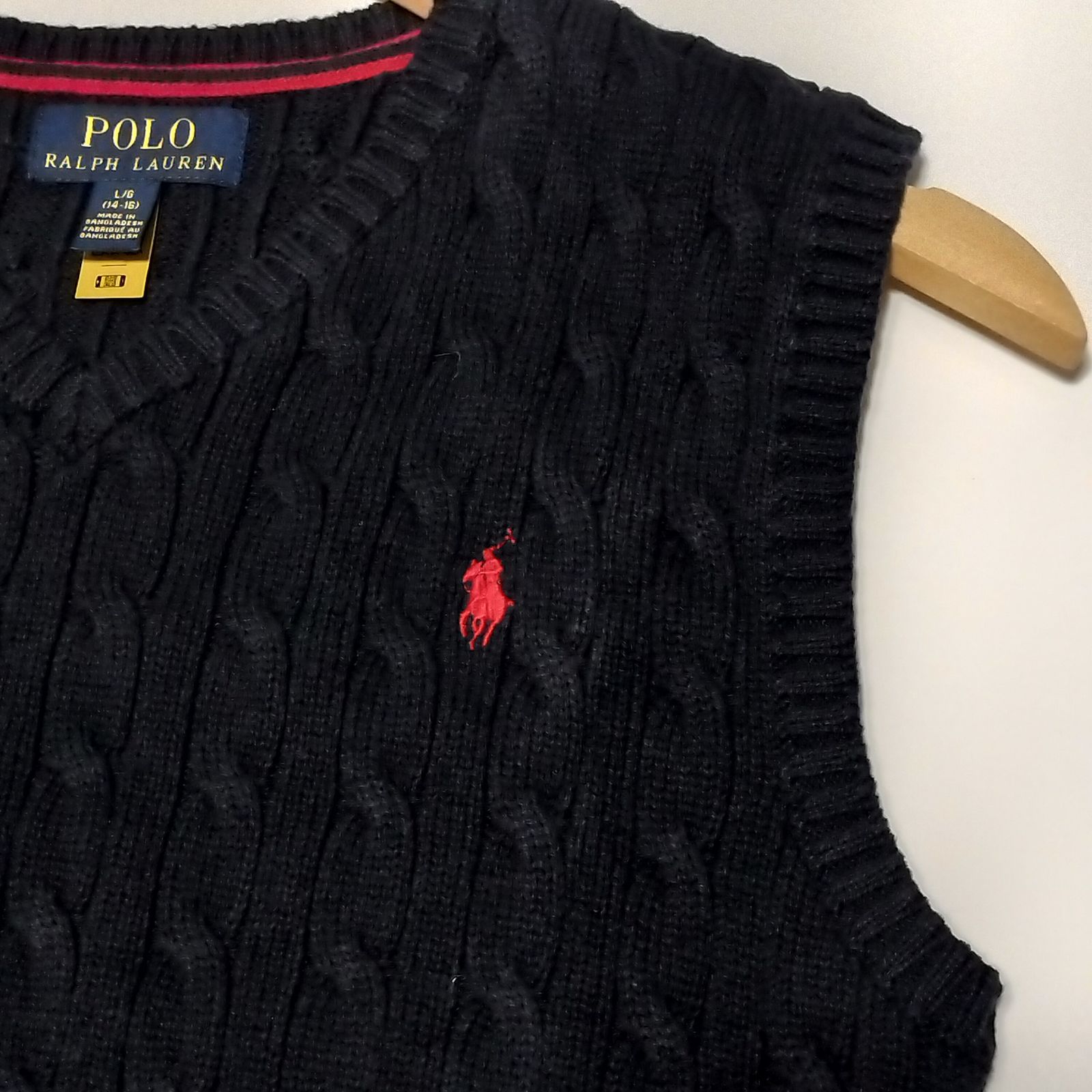 美品】【現行】POLO RALPH LAUREN ケーブルニット ベスト QR
