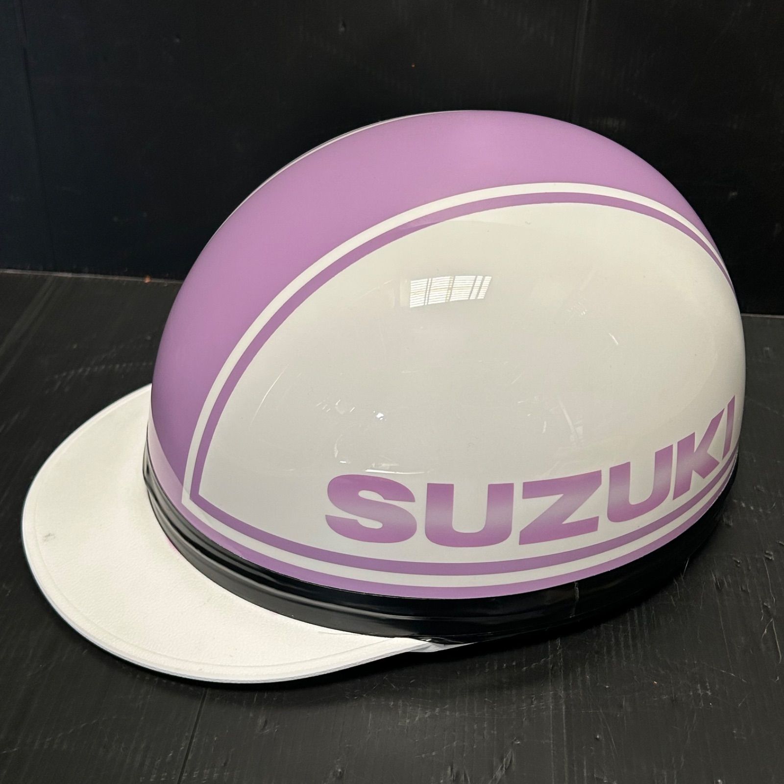 カスタムコルク半キャップ パステルパープル SUZUKI 新品 スズキ
