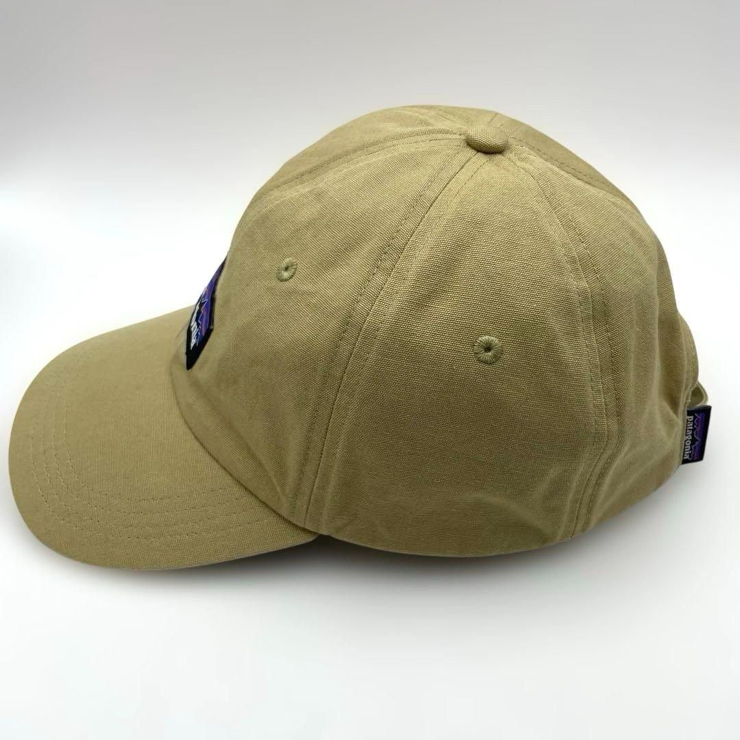 patagonia ベースボールキャップ ベージュSサイズビンテージ patagonia ベースボールキャップ ベージュ 山ロゴ 帽子