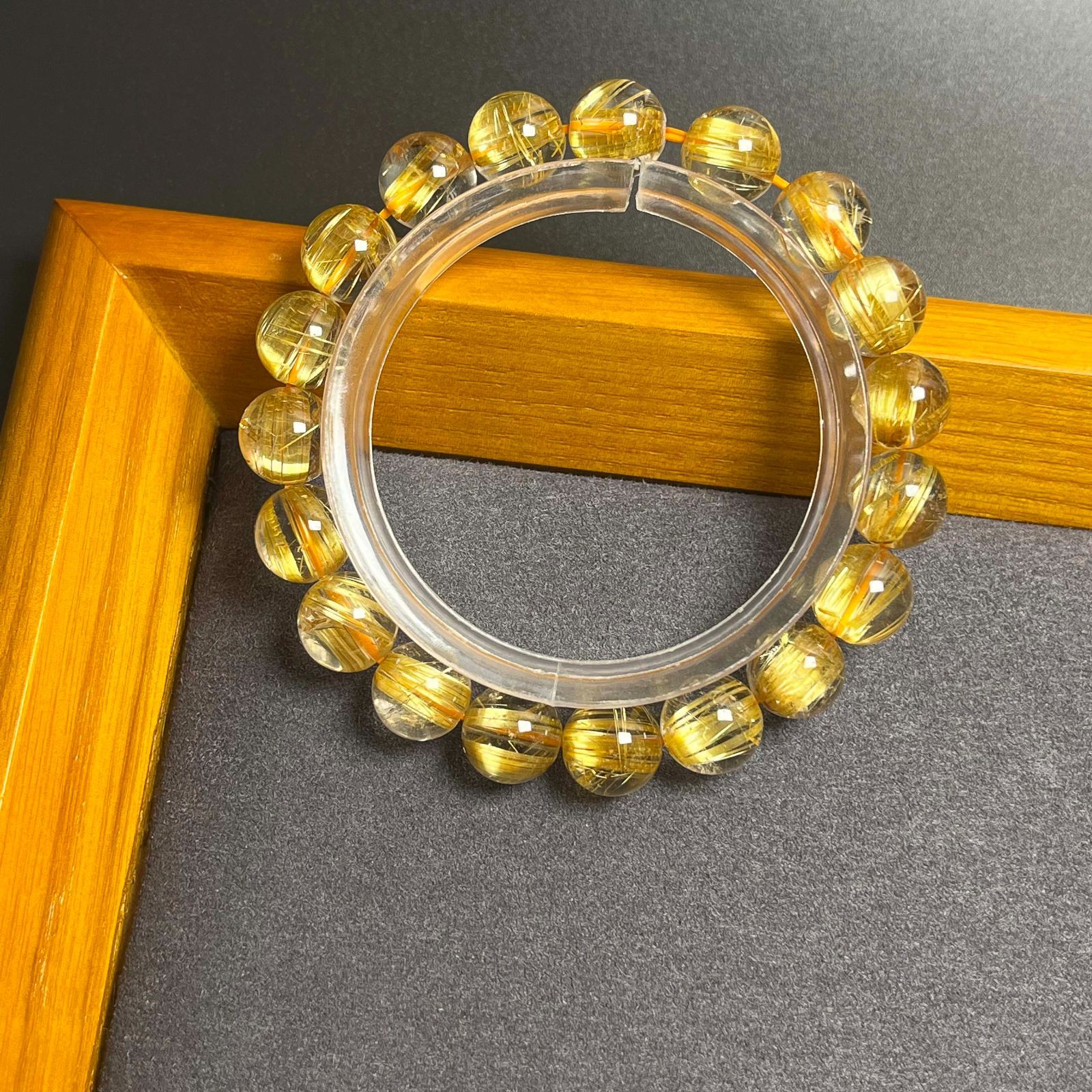 上品 EU製 ! 満針ルチルクォーツ ブレスレット パワーストーン 天然石 金運 お守り プレゼント 9.7-10.2mm ZZ1586 USTAUSTRALIA_COM_AU