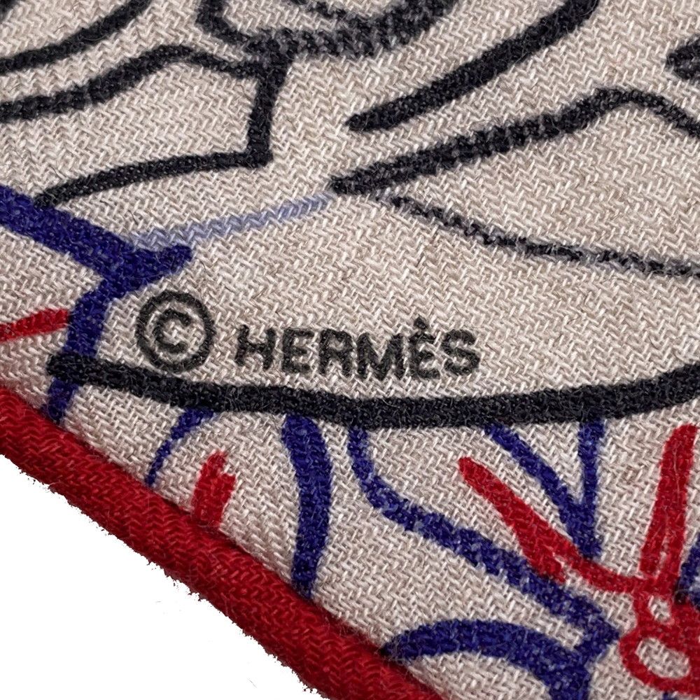 エルメス ストール トライアングル ジェアン フラミンゴ・パーティ  