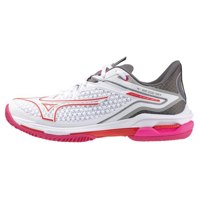 ミズノ　テニス　ウエーブエクシードツアー 6 OC　クレー／砂入り人工芝コート　MIZUNO　61GB247358　ホワイト×ピンク×レッド　テニスシューズ　16500