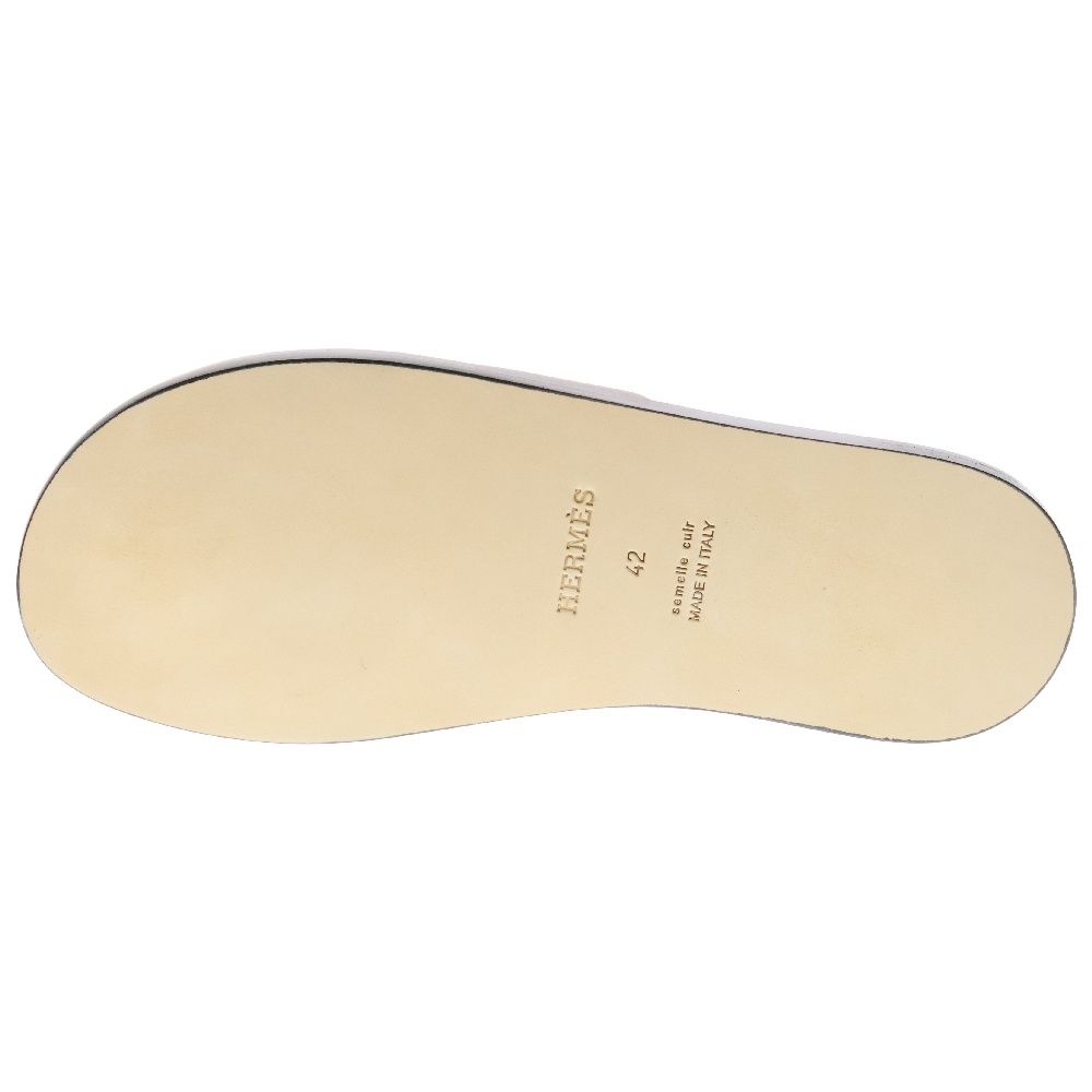 HERMES (エルメス) イズミール サンダル ゴールド ボックスカーフ  