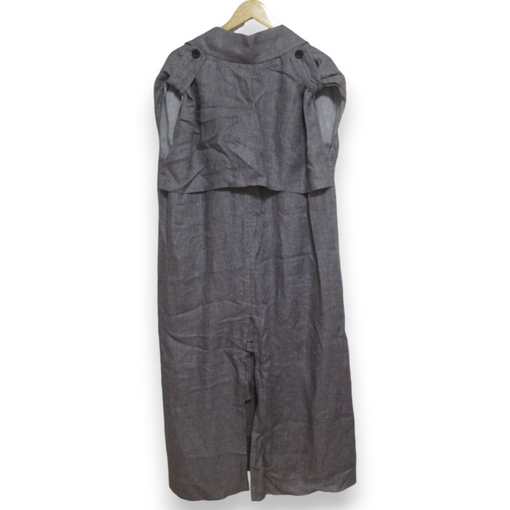 マイラン　トレンチ型　ワンピース　リネン 美品 MYLAN マイラン Trench Coat Dress リネン100