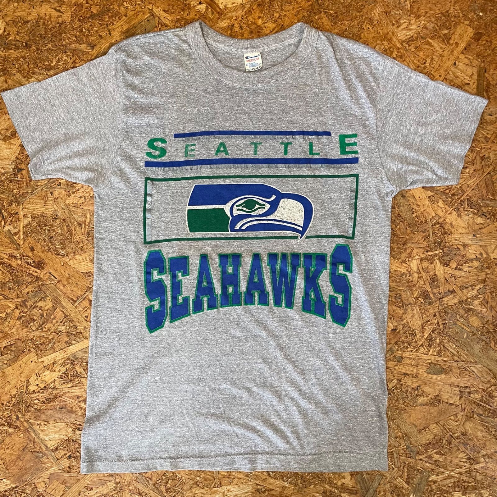 USA製 '80s Champion SEATTLE SEAHAWKS Tシャツ M グレー トリコタグ