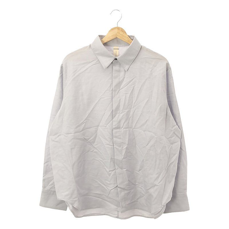 【美品】  SHINYA KOZUKA / シンヤコヅカ | 2023AW | NOTHING SPECIAL SHIRT WITH NO PAINT フライフロントシャツ | S | ライトグレー系 | メンズ