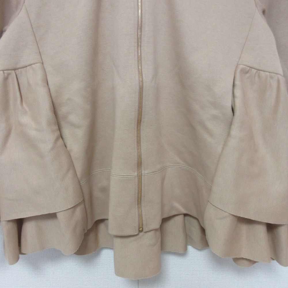 美品 yori ヨリ バックダブルフレアジップパーカー フーディー