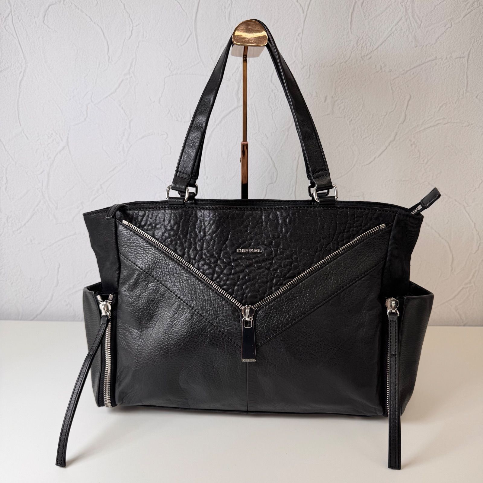 ✨Bランク DIESEL ディーゼル トートバッグ ハンドバッグ レザー