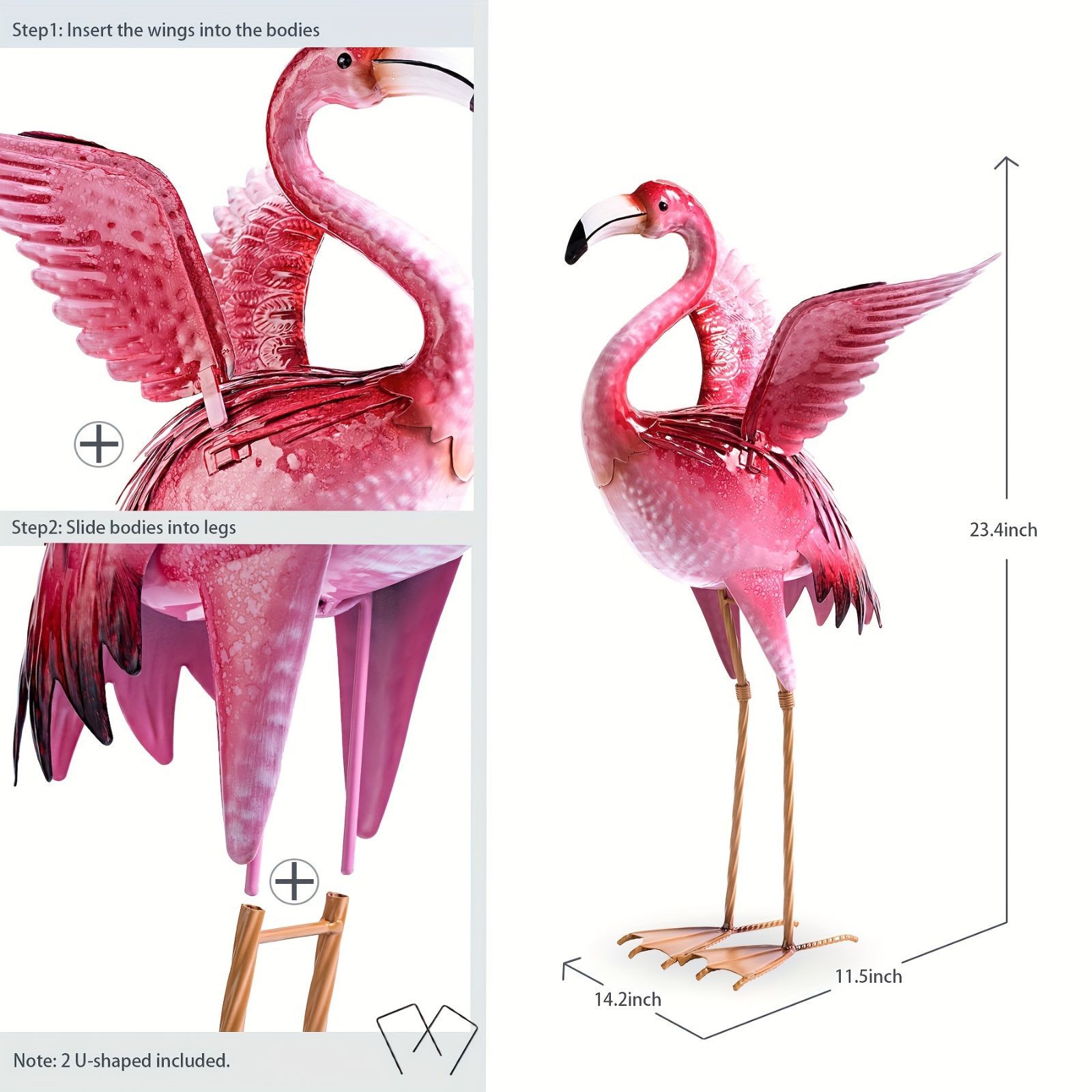 オブジェ 置物 ガーデンオーナメント フラミンゴ 鳥