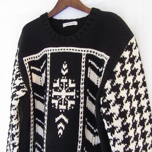 anc カネコイサオ KANEKO ISAO ニット・セーター 黒 白 千鳥格子