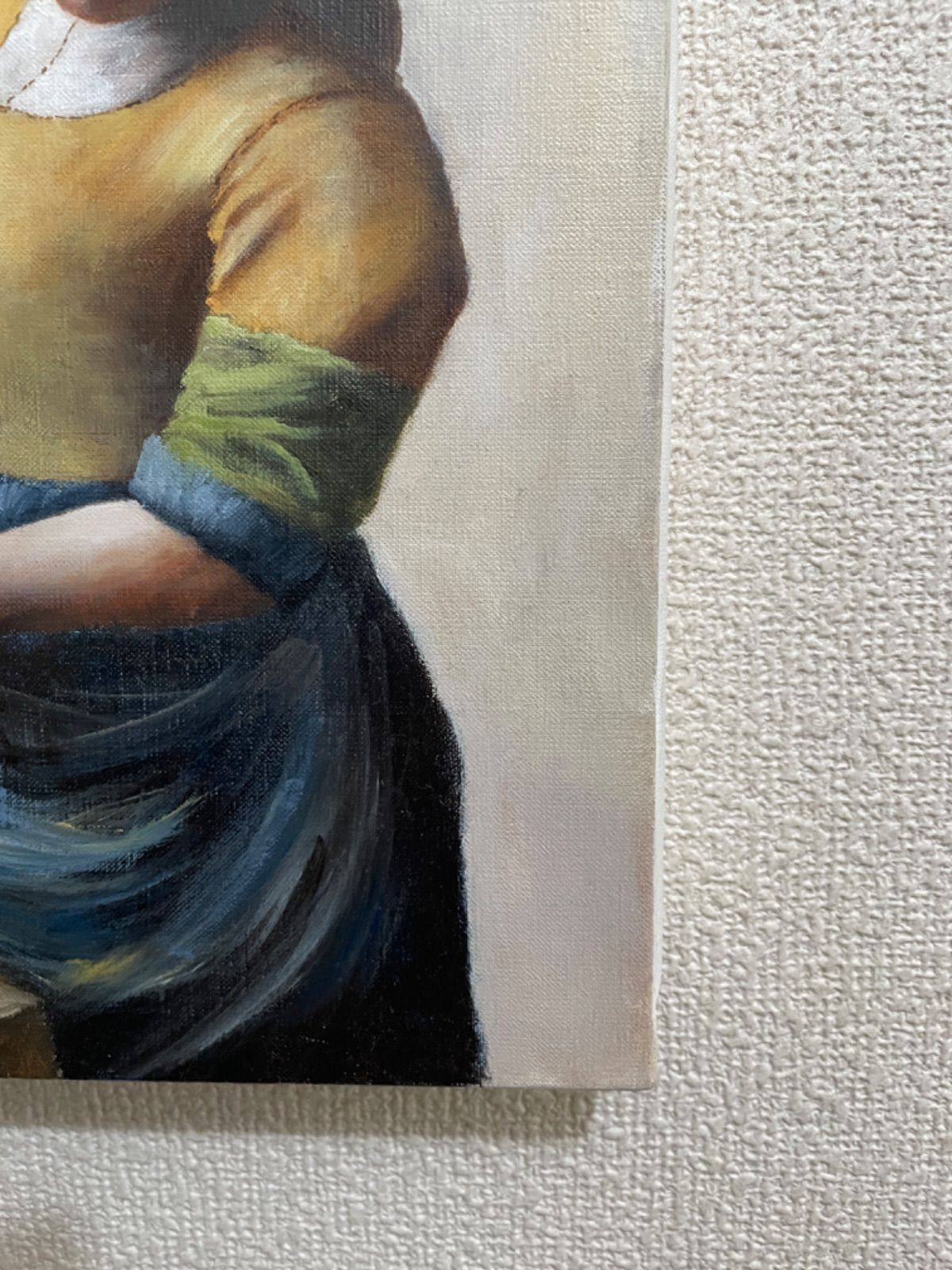 油絵 肉筆omiの模写フェルメール 牛乳を注ぐ女F4号