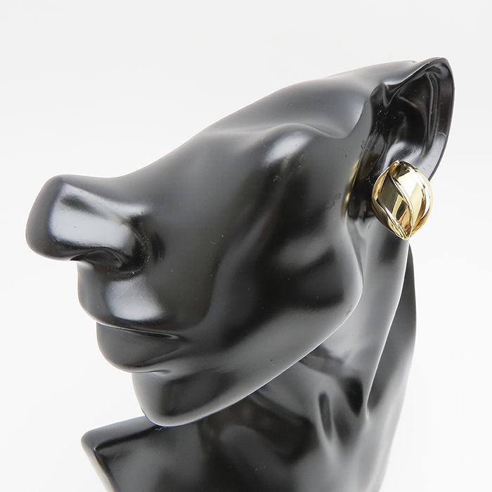 リーフモチーフ イヤリング K18 6.5g YG 葉型 葉っぱ 質屋 丸高 尼崎市 Au 750 Yellow G Marutaka jewelry 兵庫県 買取 18金 両耳 プレゼント ファッション お洒落 宝石