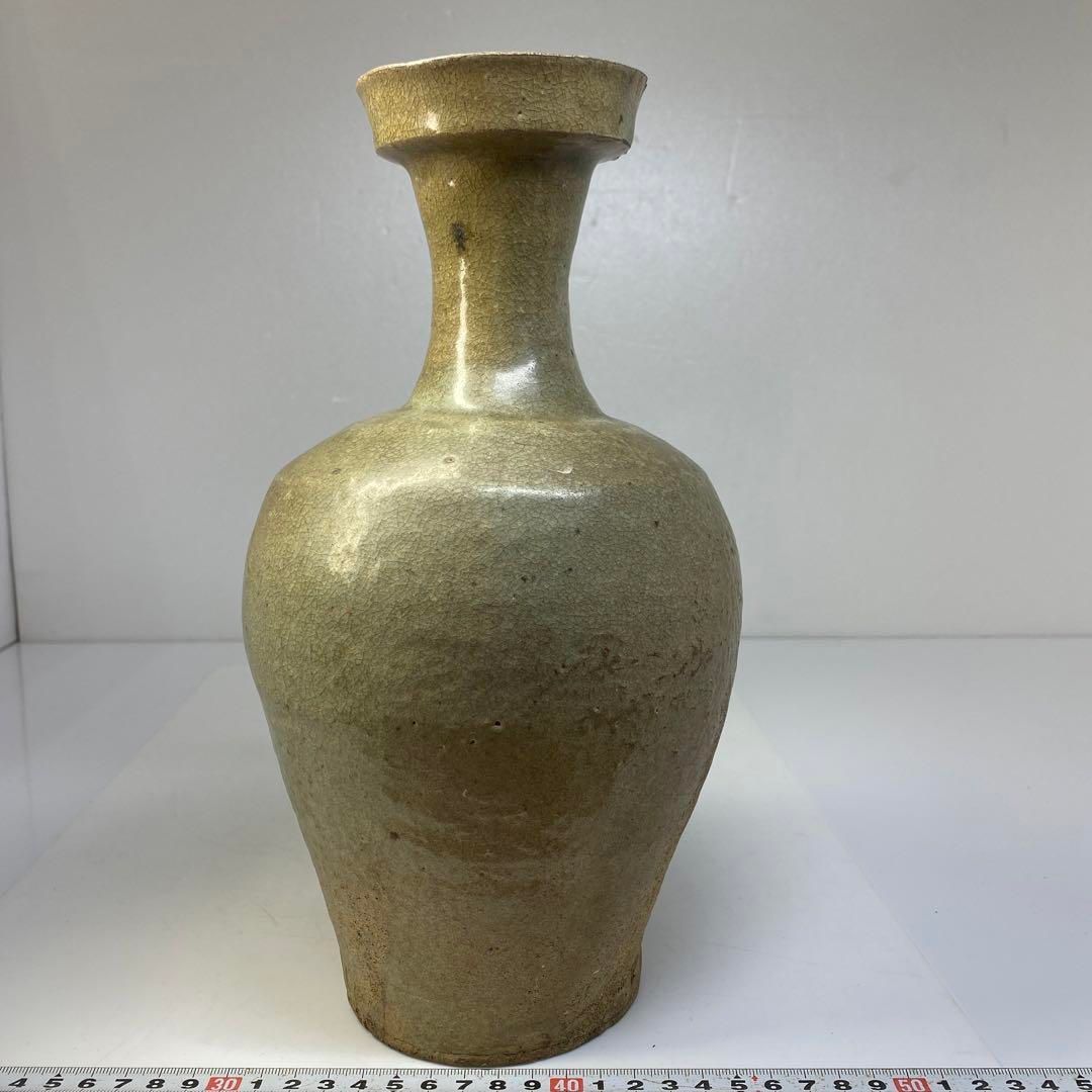 古代 高麗青磁 花瓶 高さ30㎝ 直径9㎝ 東な6-0803④