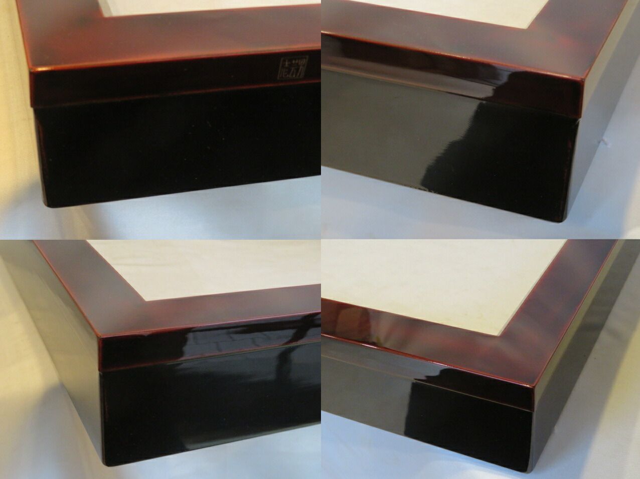 面独楽継絵沈金 溜塗炉縁