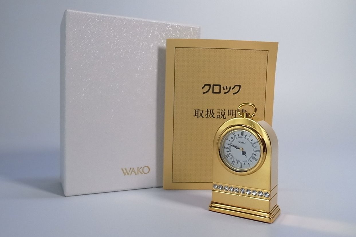 レア・動作確認済 】WAKO 銀座 和光 高さ約5.6cmのかわいい 置時計 ミニ
