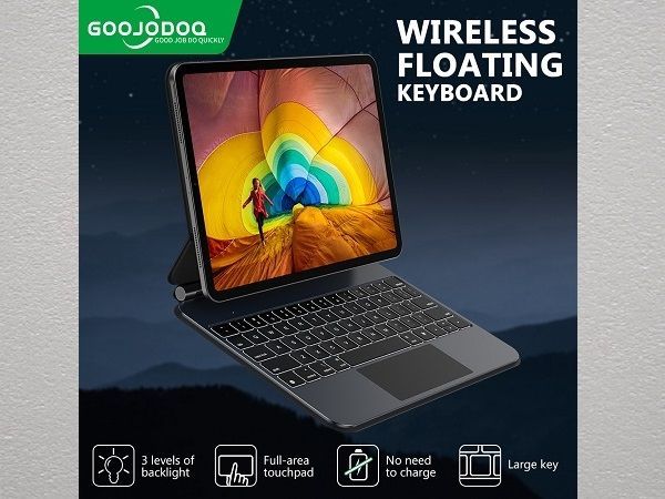 GOOJODOQ マジックキーボード ブラック A1905 iPad Air 2025 1 2 3 4 6世代 M2 11インチ スマートコネクタ付 Bluetooth Bettdow