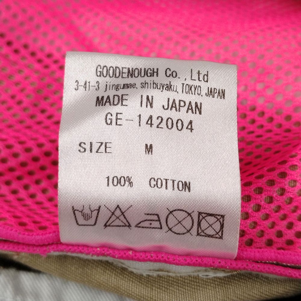 GOODENOUGH グッドイナフ 品番 GE-142004 裾裏地ロゴ入り パンツ