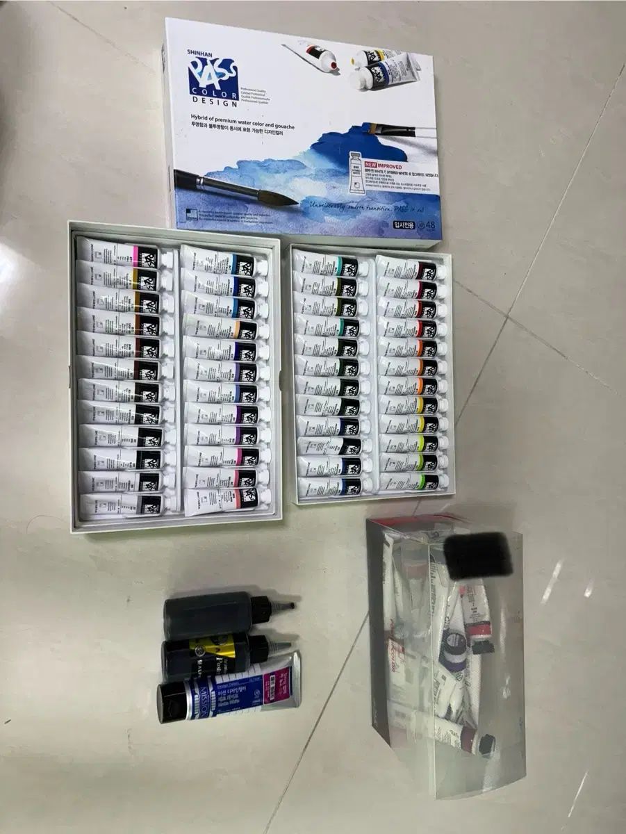 シンハン パス pass デザイン 入試用 絵の具 48色