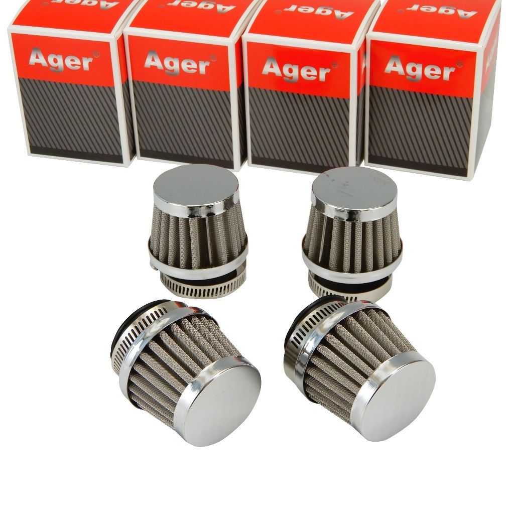 パワーフィルター 35mm コンパクト ステンレス 4個 メッキ 汎用 ゴリラ，エイプ，カブ，DIO，ビーノ，JOG，ディオ，ビーノ，マグナ，レッツ，モ