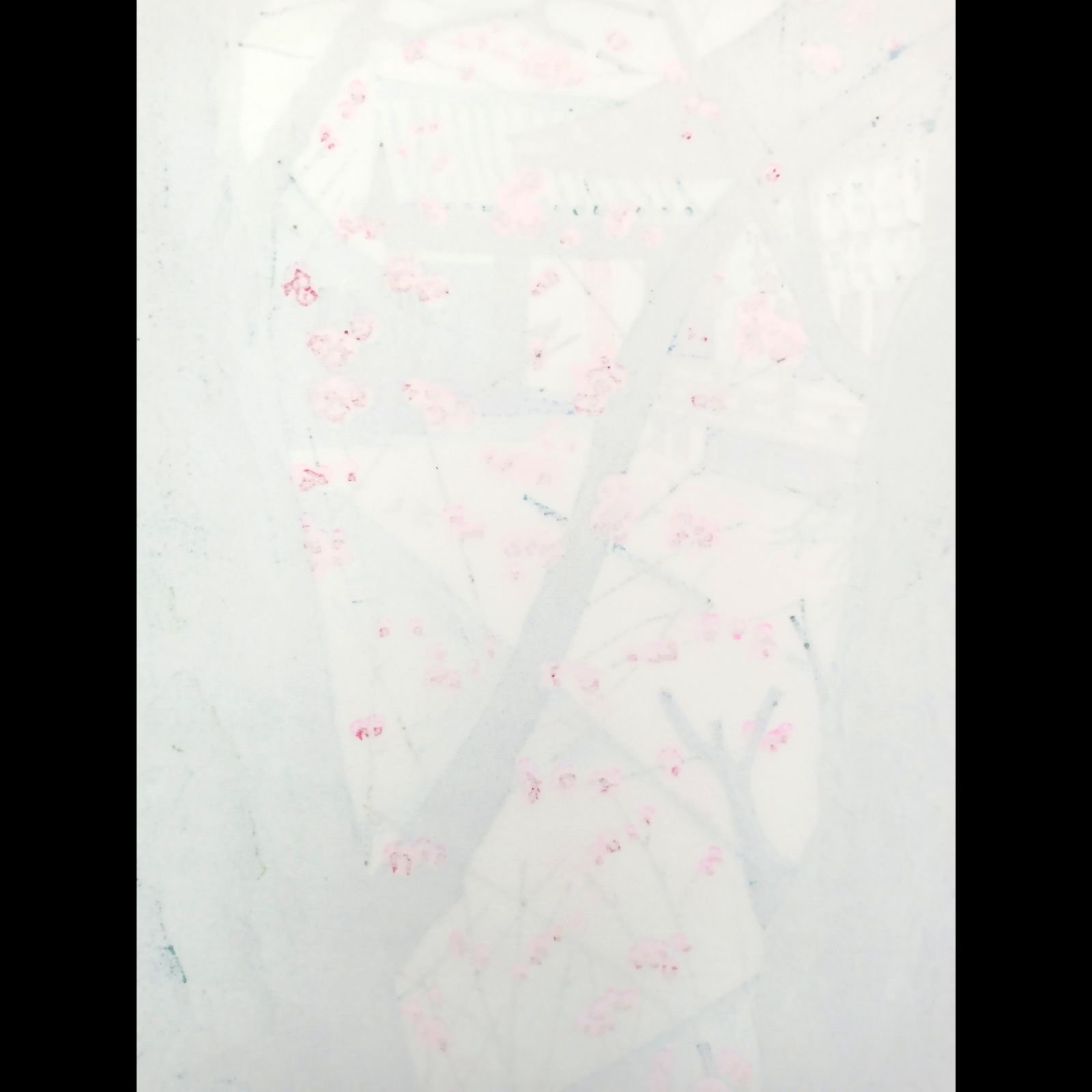 【真作】木版画　壬生川純一「木の花」限定ナンバー付き！ 真作】木版画 壬生川純一「木の花」限定ナンバー付き！ 真作】木版画