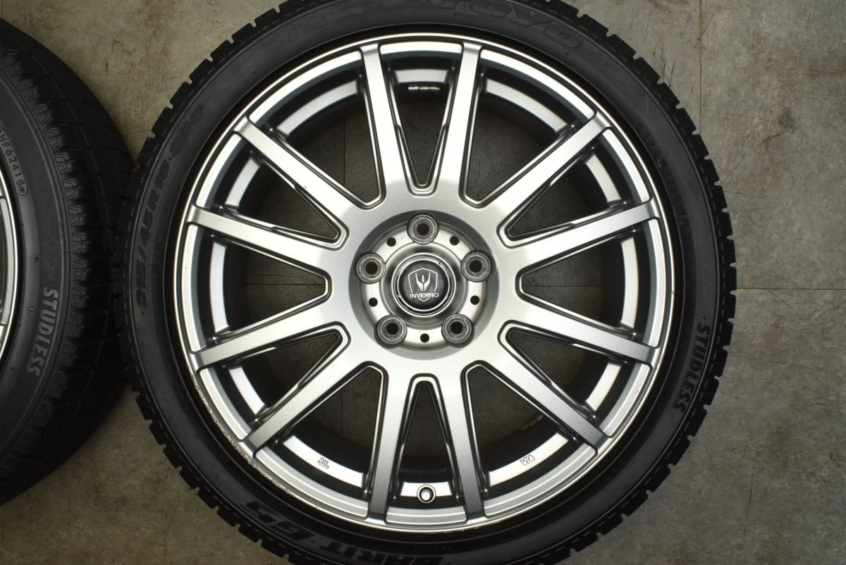 【良好品】INVERNO 18in 7.5J +53 PCD114.3 トーヨー ガリット G5 215/45R18 ノア ヴォクシー ステップワゴン アクセラ アテンザ 交換用