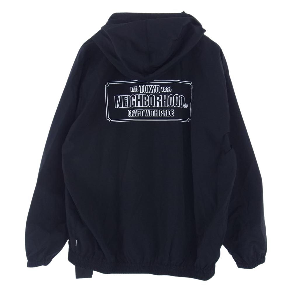 NEIGHBORHOOD ネイバーフッド ジャケット 23AW 232TSNH-JKM03 ZIP UP HOODED JACKET ロゴ プリント  ナイロン ジップアップ フーデッド パーカ ジャケット ブラック系 L【中古】 - メルカリ