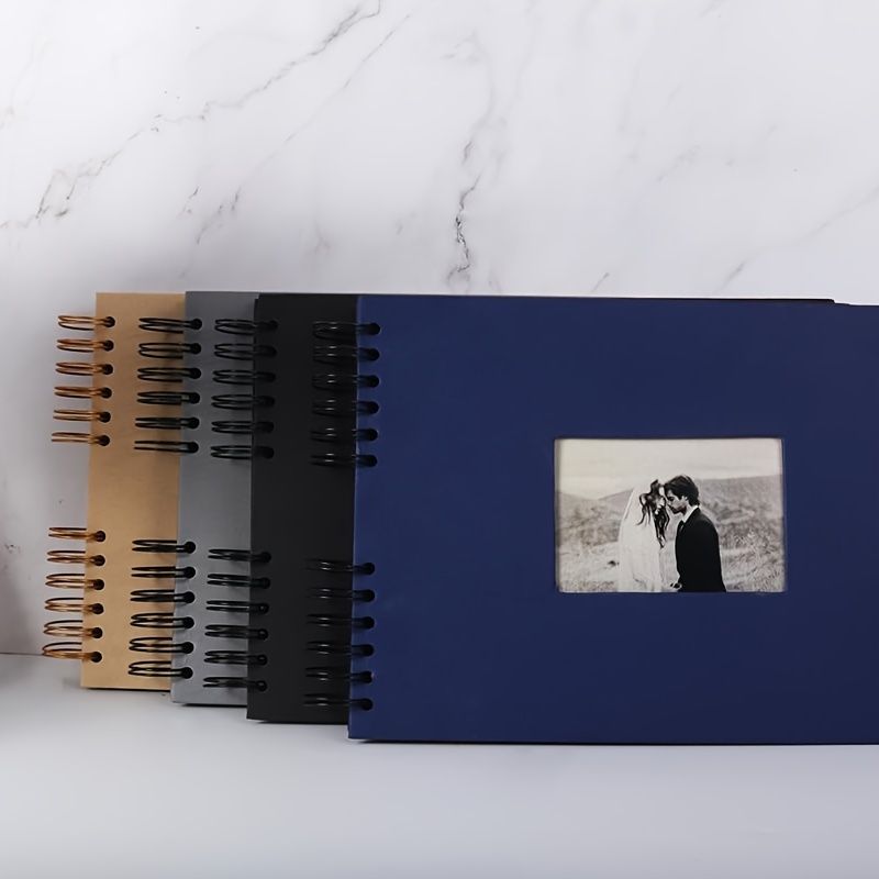 4セットメモリアルアルバムスクラップブッキングハンドメイドアルバムDIYブラックCardstock 40シートハンドメイド額装本友達の結婚式のアルバムのためのギフト