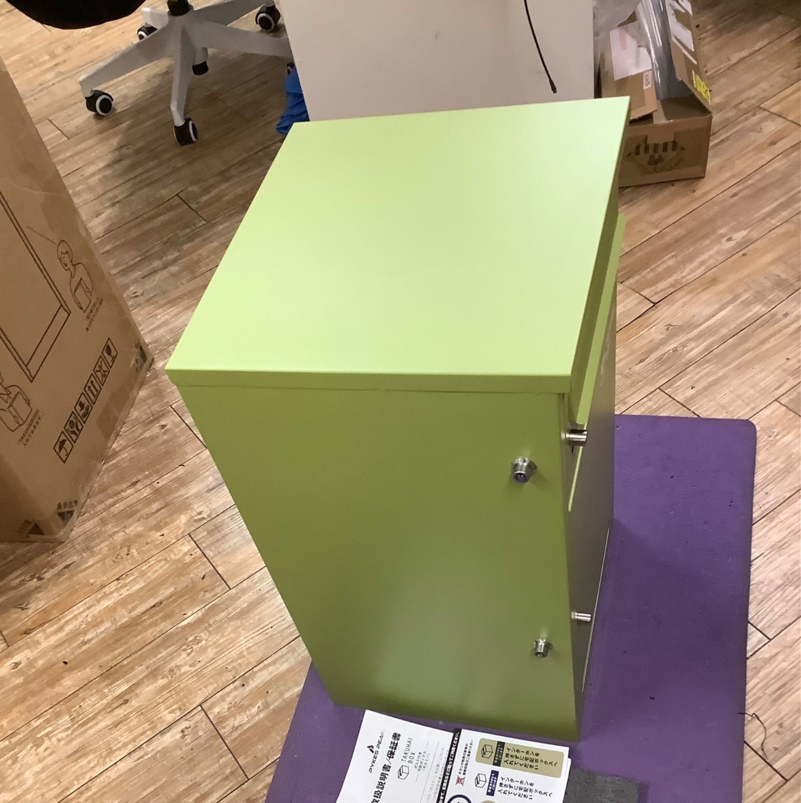 訳アリ P0296 宅配ボックス ポスミー モスグリーン ポスト付 PYKES PEAK パイクスピーク 251015-2