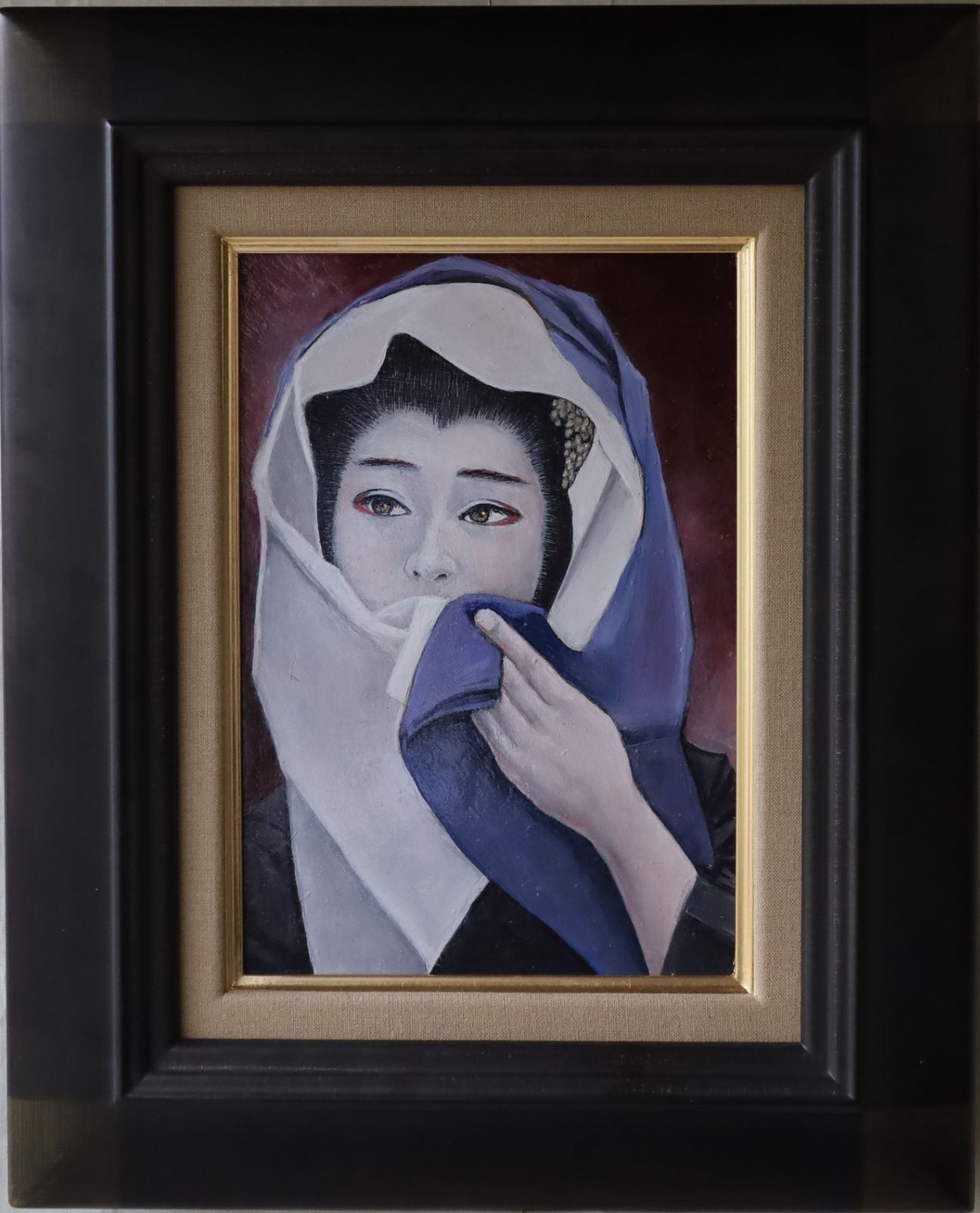 『薄花桜』　油彩肉筆画 薄花桜』 油彩肉筆画