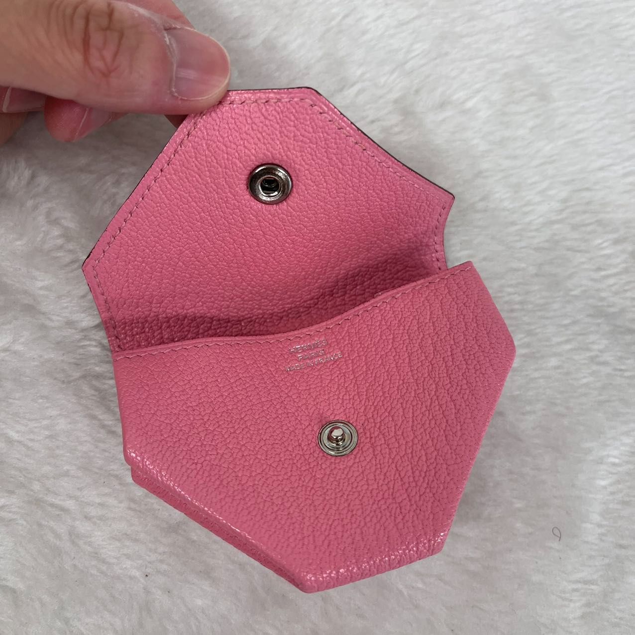 1点限り‼️HERMES ルヴァンキャトル シェーブル ピンク コインケース-