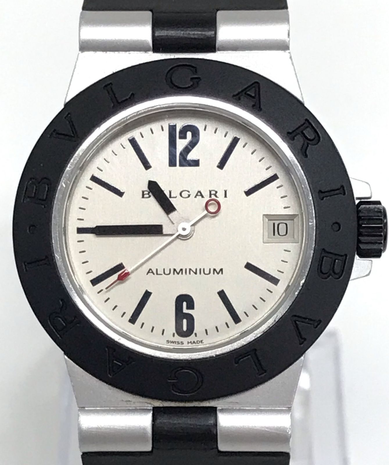 θ【不動品/電池切れ】BVLGARI/ブルガリ アルミニウムウォッチ AL32A