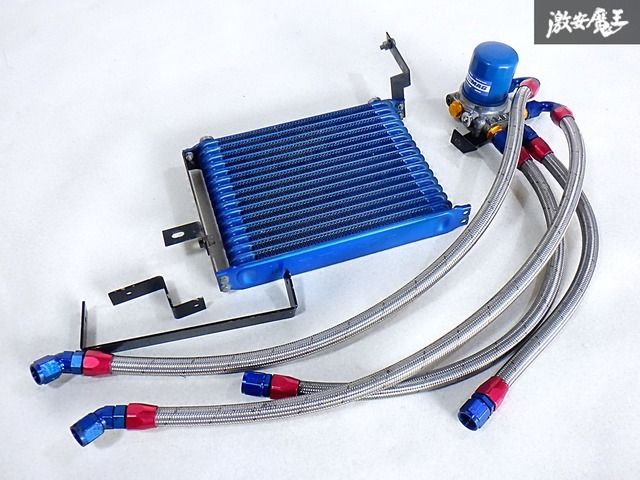 TRUST トラスト GReddy グレッディ S15 シルビア SR20DET 移動式キット付き オイルクーラー オイルブロック ステンメッシュ 16段 G-2