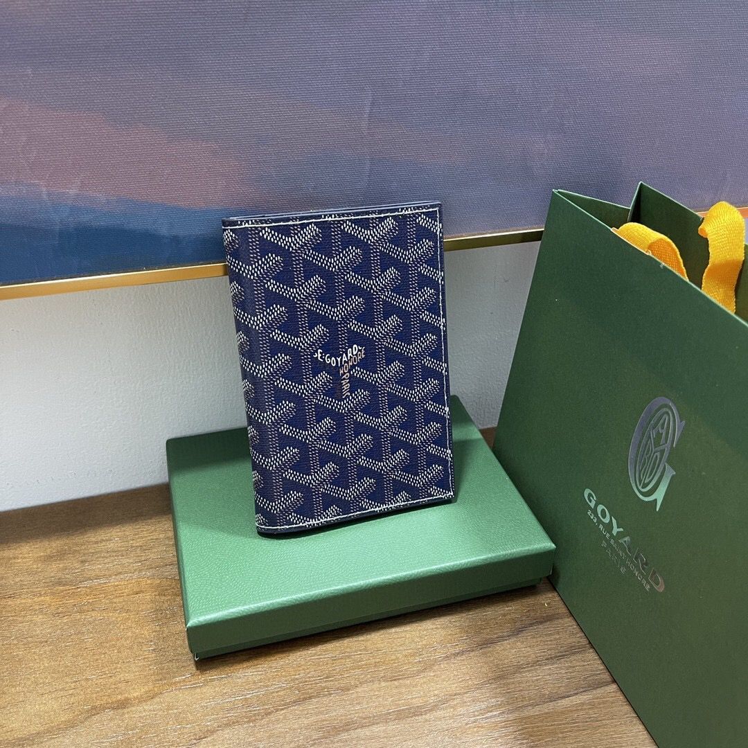 新品未使用】Goyard ゴヤール グルネル パスポートケース Grenelle カードケース カードホルダー 財布 小さい財布 ミニ財布 ネイビー  - メルカリ