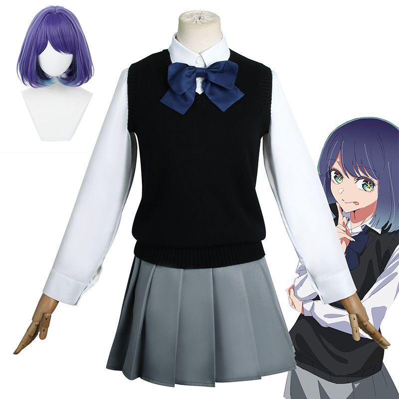 推しの子 コスプレ衣装 黒川あかね MEMちょ ウイッグ付き 制服 JK制服 ネクタイ本 コスプレ ユニフォーム