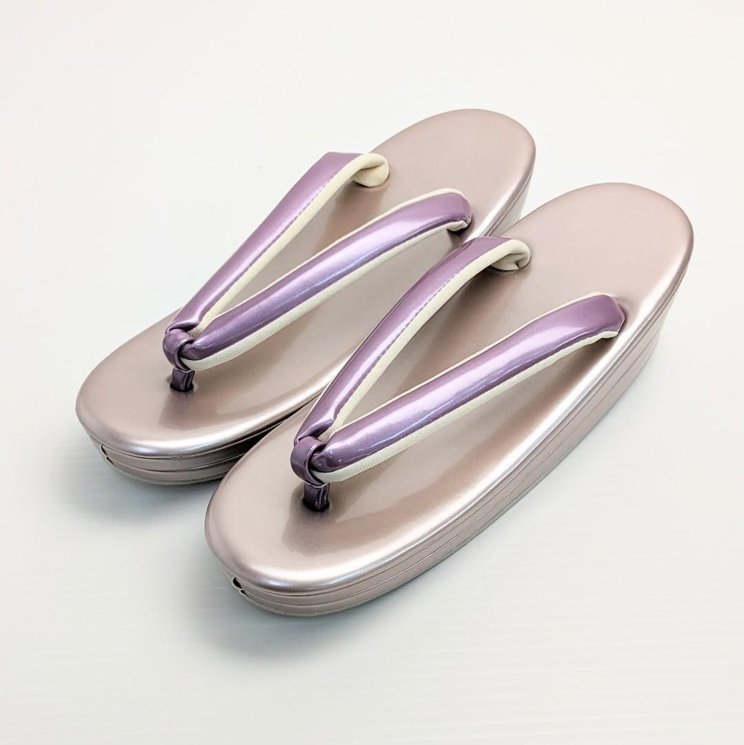 和装 草履 バッグ セット エナメル ピンク 紫 フリーサイズ u63 - メルカリ