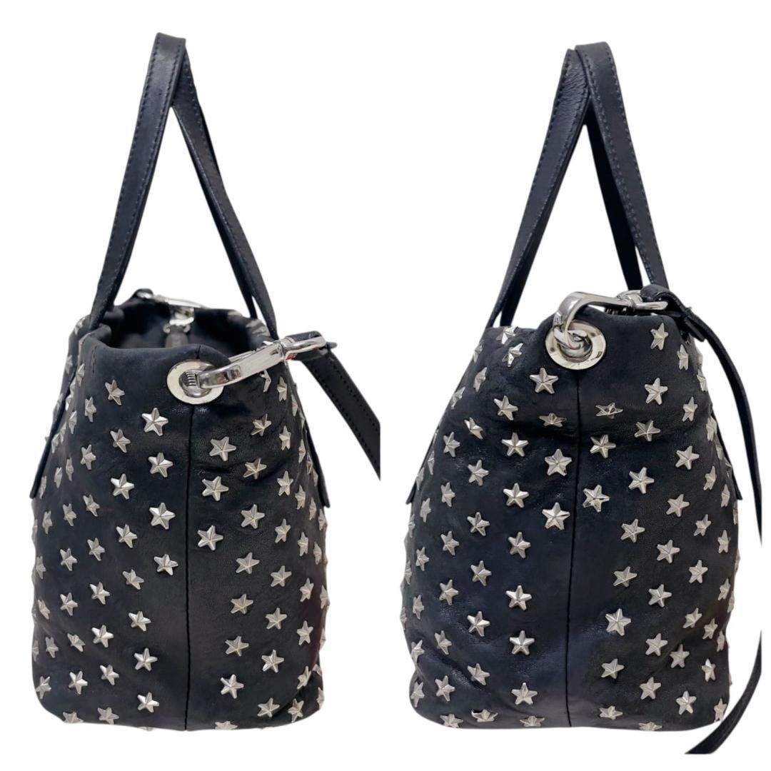 JIMMY CHOO ショルダーバッグ 2way スタッズ ミニサラ レザー - メルカリ